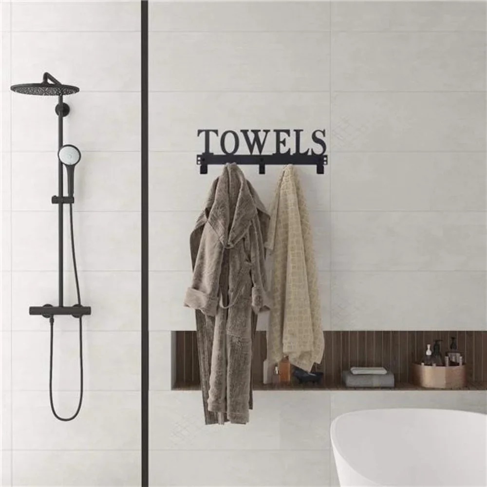 Over The Door Hooks, Towel Holder for Bathroom Door Mount Towel Rack Towel Hook